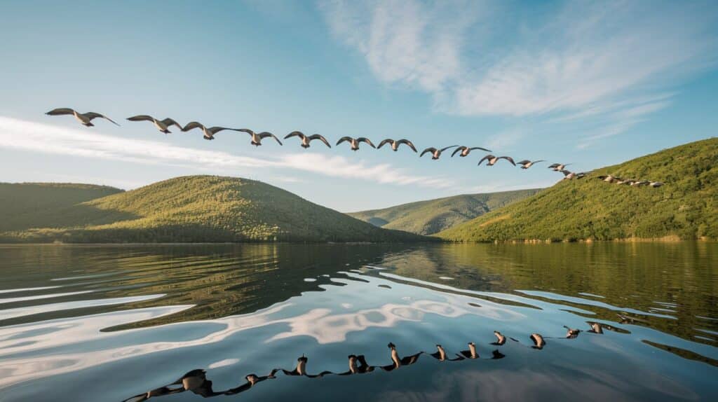 Goose Flying