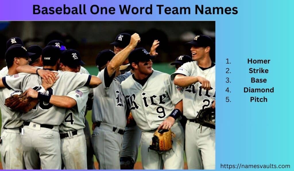 Baseball One Word Team Names