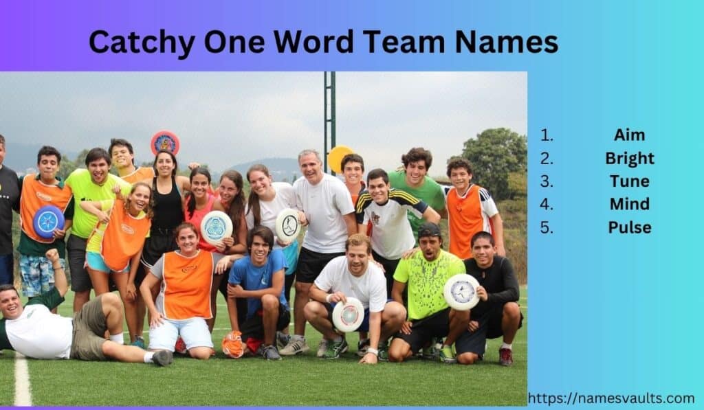 Catchy One Word Team Names