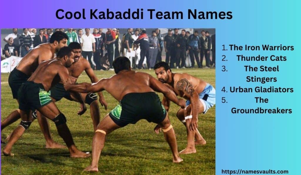 Cool Kabaddi Team Names