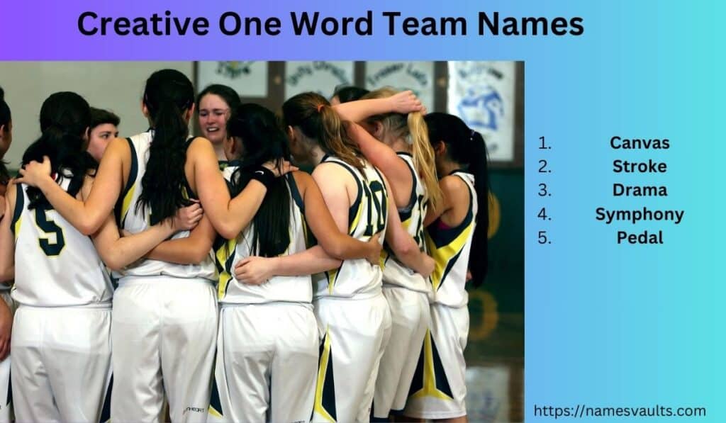 Creative One Word Team Names