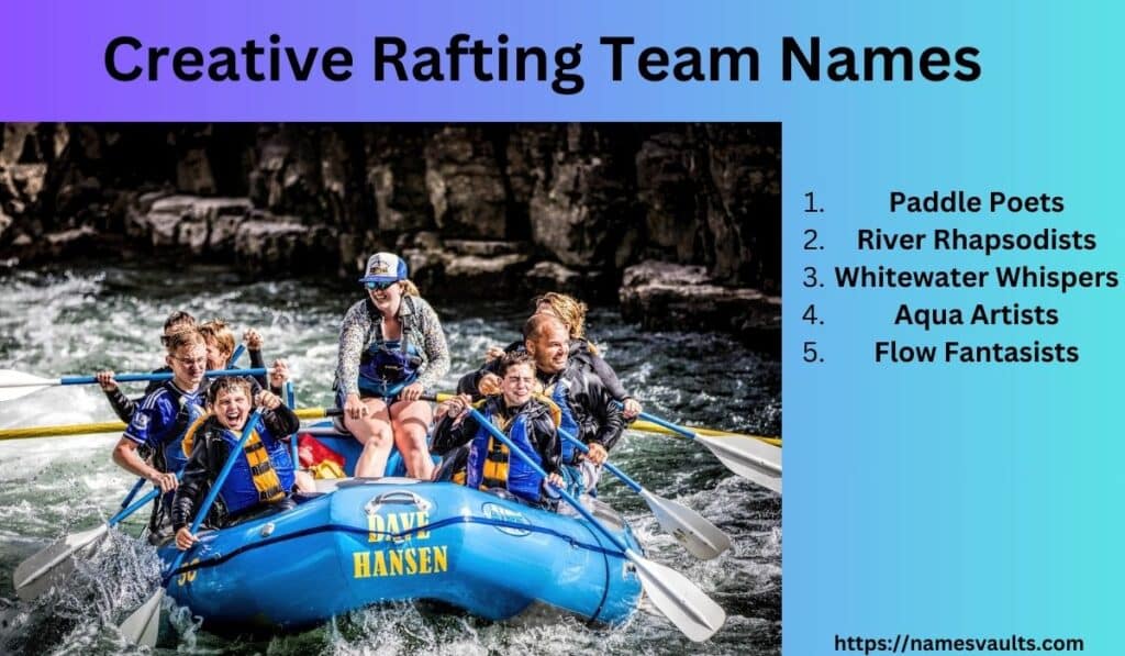 Creative Rafting Team Names