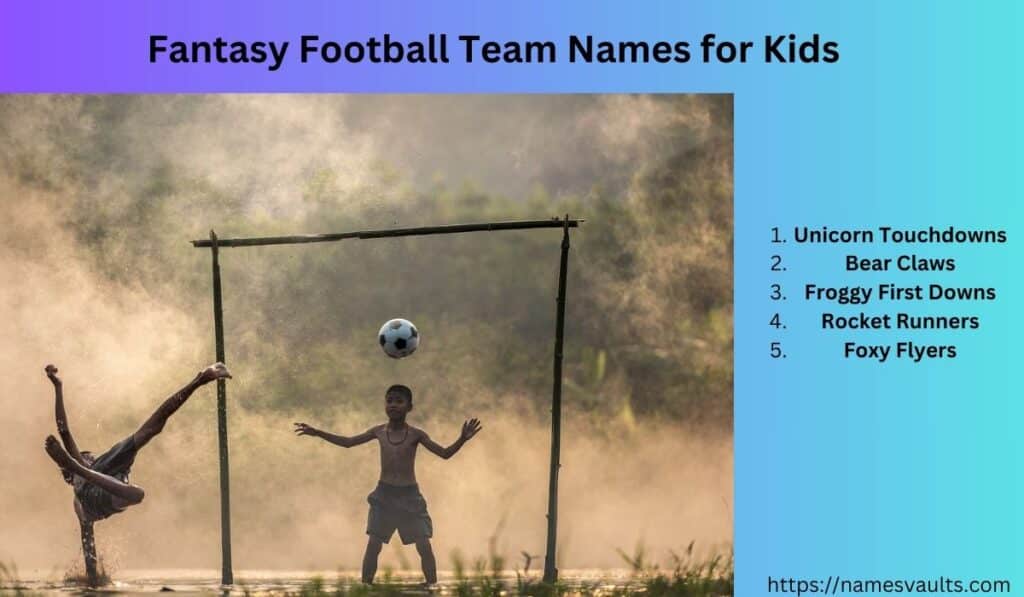 Fantasy Football Team Names for Kids