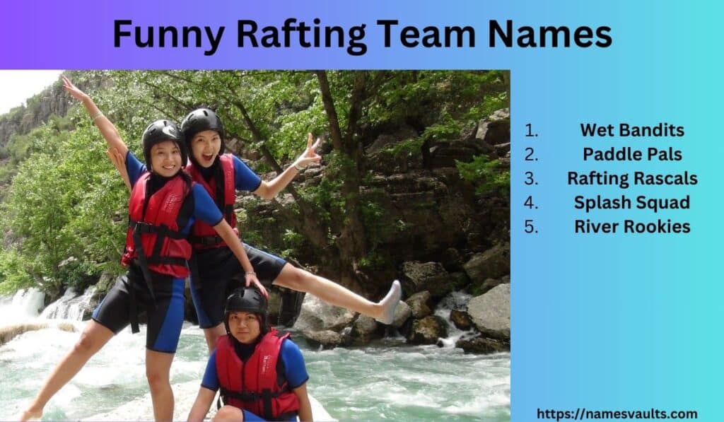 Funny Rafting Team Names