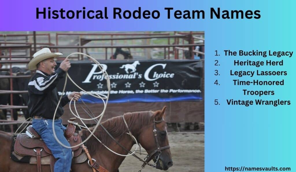 Historical Rodeo Team Names