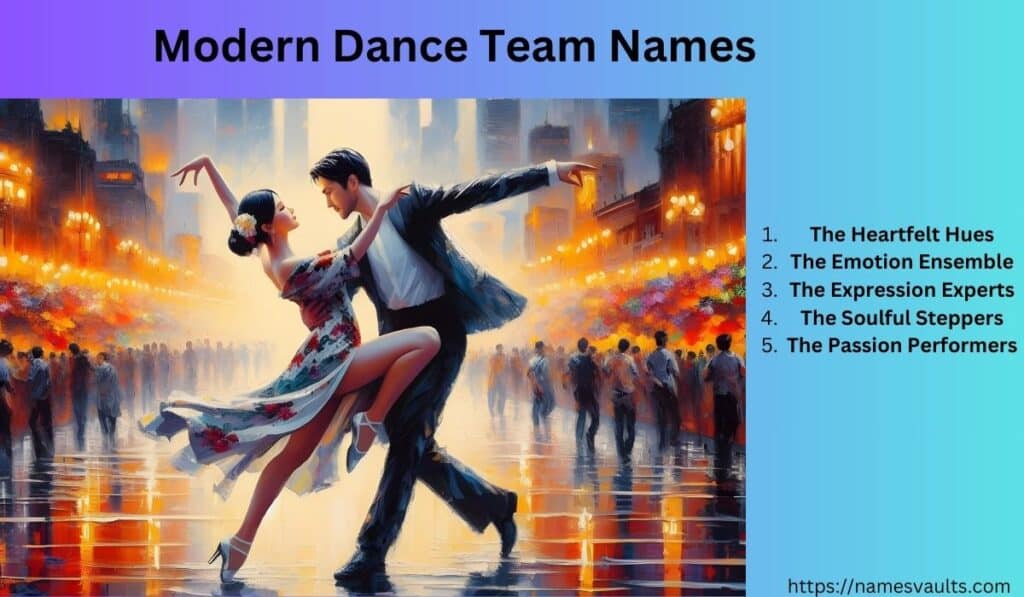 Modern Dance Team Names