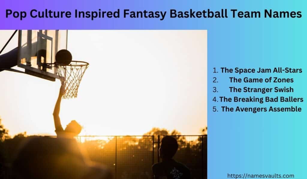 Pop Culture Inspired Fantasy Basketball Team Names