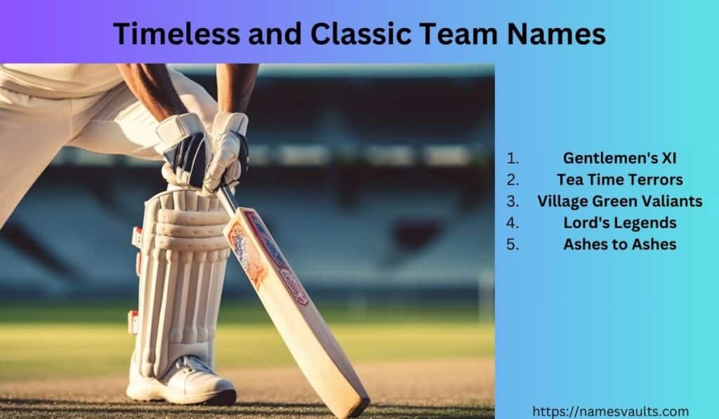 Timeless and Classic Team Names