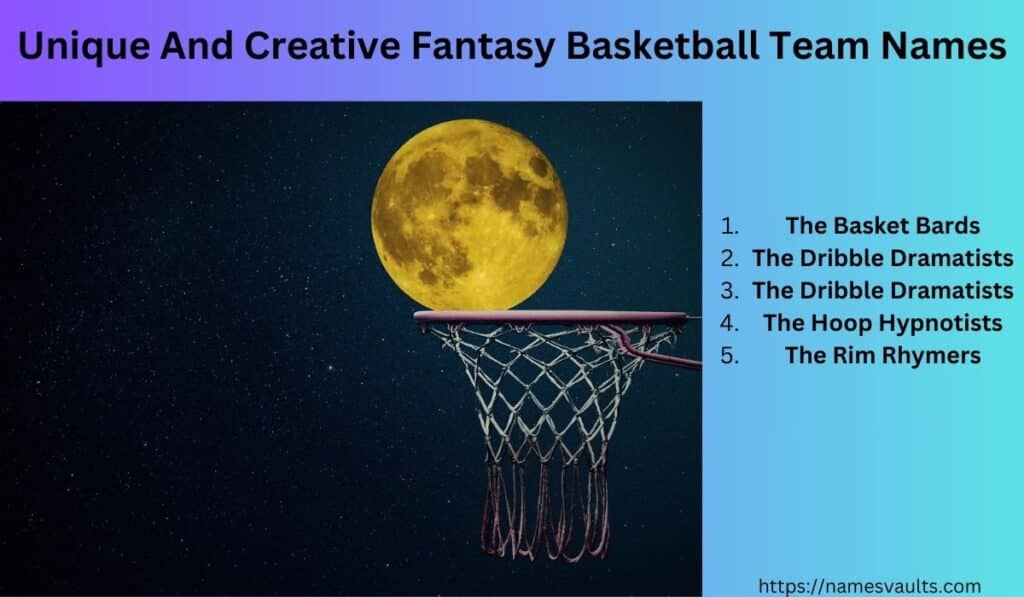 Unique And Creative Fantasy Basketball Team Names