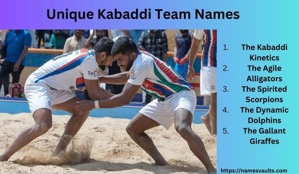 Unique Kabaddi Team Names