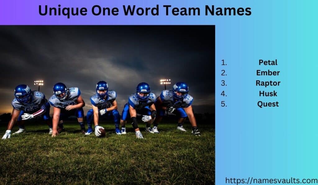 Unique One Word Team Names