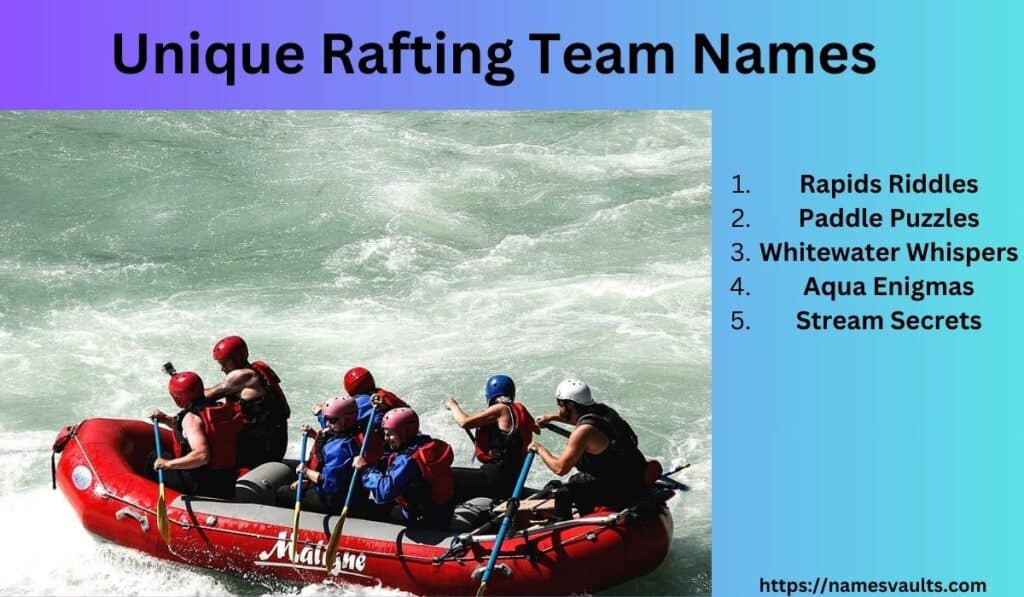 Unique Rafting Team Names