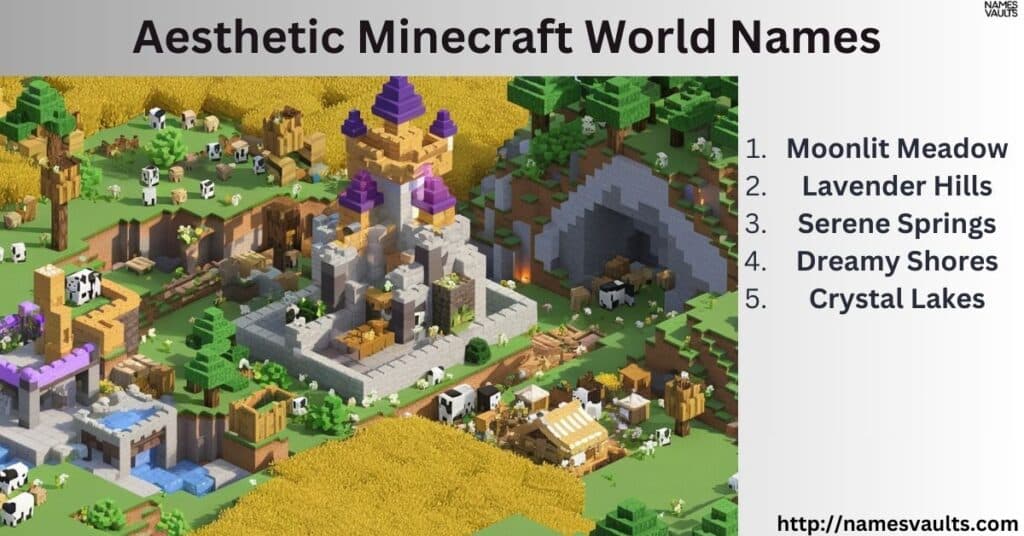 Aesthetic Minecraft World Names