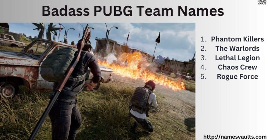 Badass PUBG Team Names