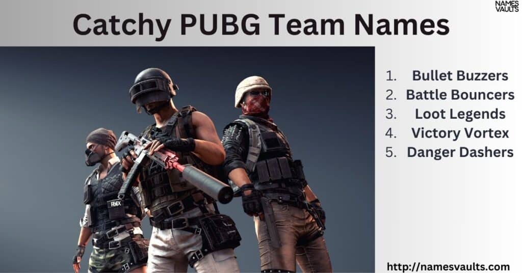 Catchy PUBG Team Names