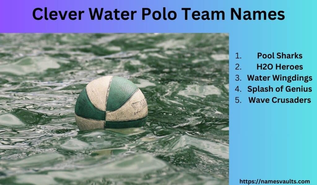 Clever Water Polo Team Names