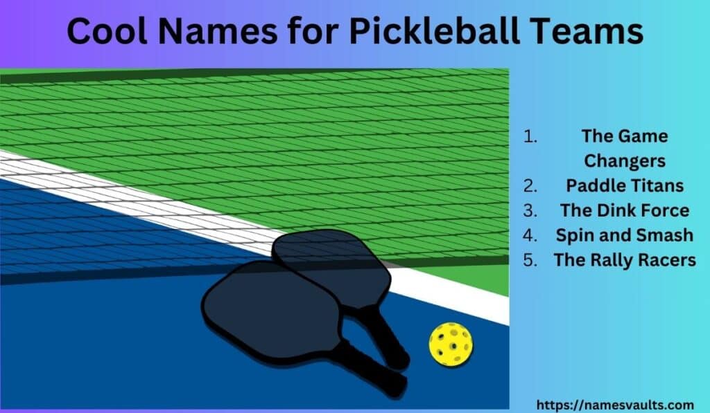 Cool Names for Pickleball Teams