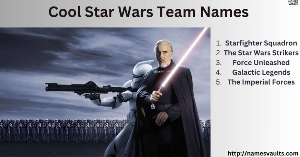 Cool Star Wars Team Names