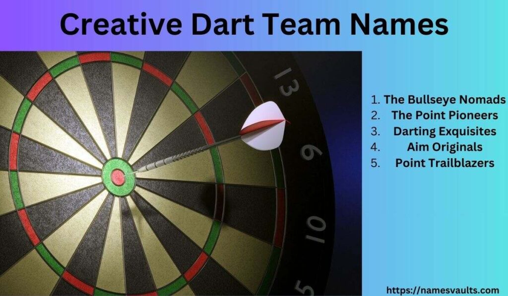 Creative Dart Team Names