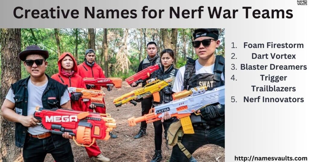 Creative Names for Nerf War Teams