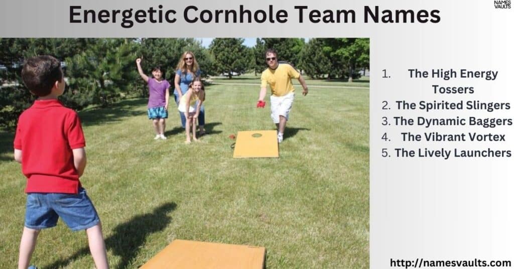 Energetic Cornhole Team Names