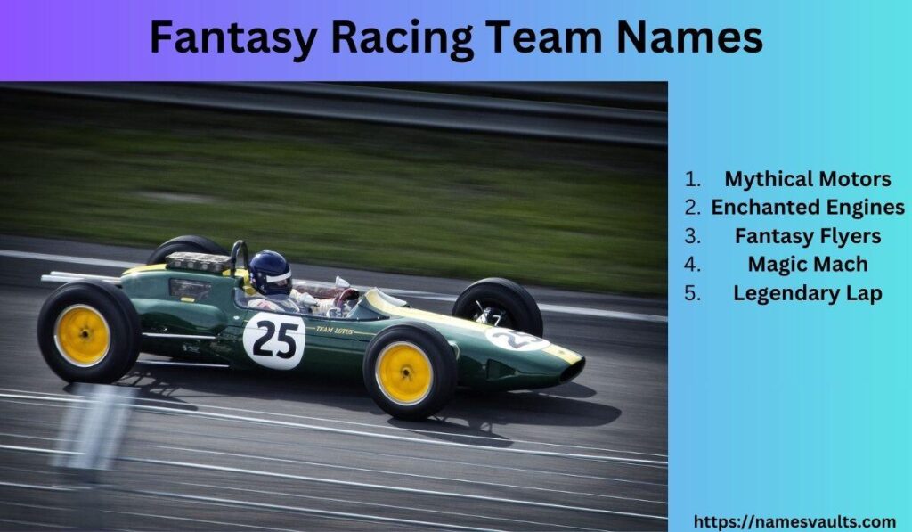 Fantasy Racing Team Names