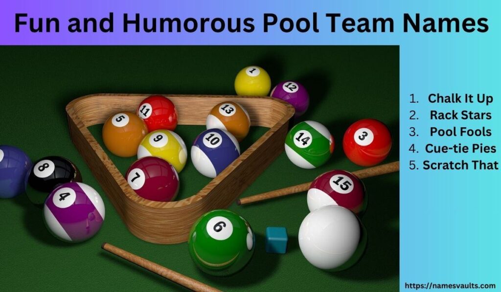 Fun and Humorous Pool Team Names