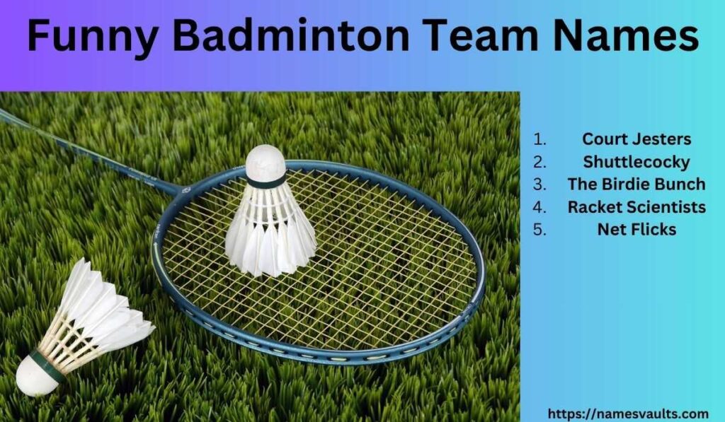 Funny Badminton Team Names