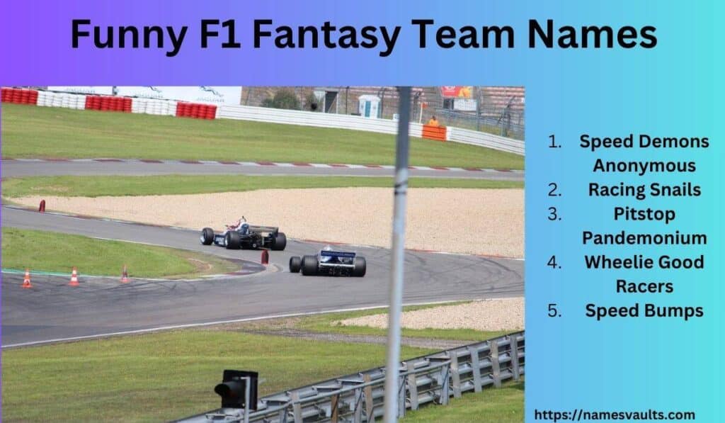 Funny F1 Fantasy Team Names