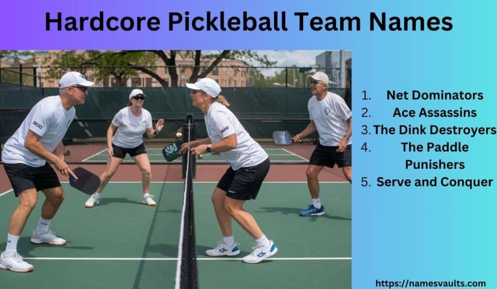 Hardcore Pickleball Team Names