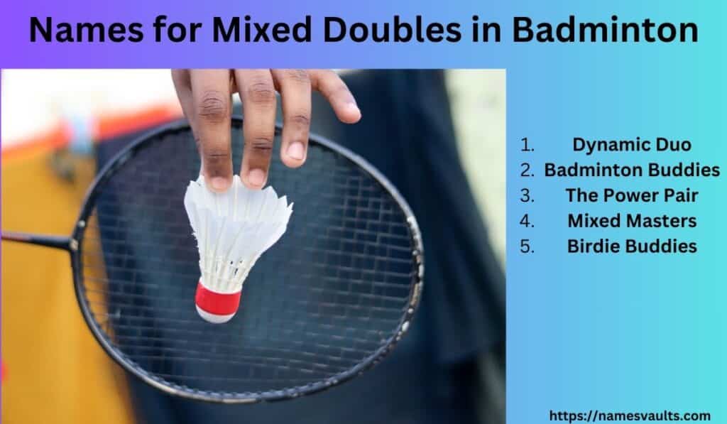 Names for Mixed Doubles in Badminton