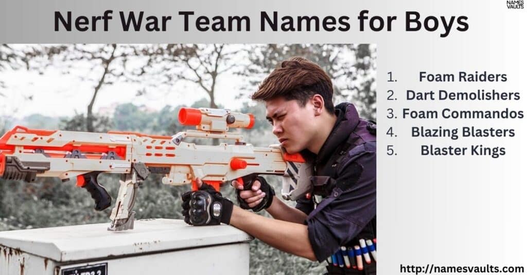 Nerf War Team Names for Boys