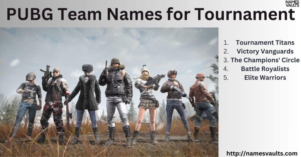 PUBG Team Names for Tournament