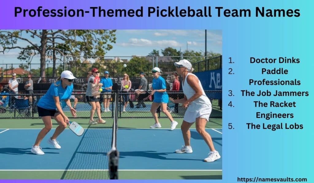 Profession-Themed Pickleball Team Names