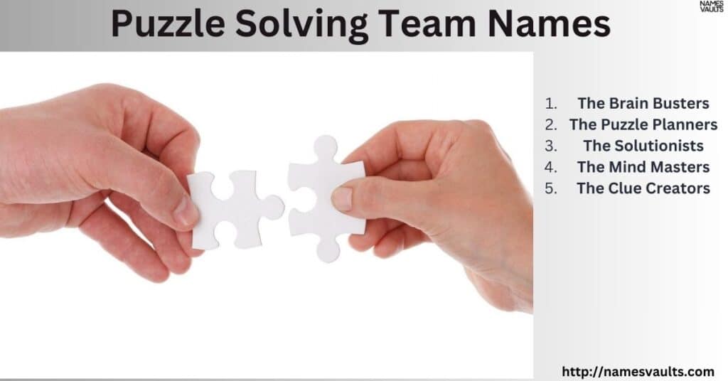 Puzzle Solving Team Names