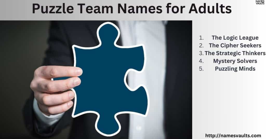 Puzzle Team Names for Adults