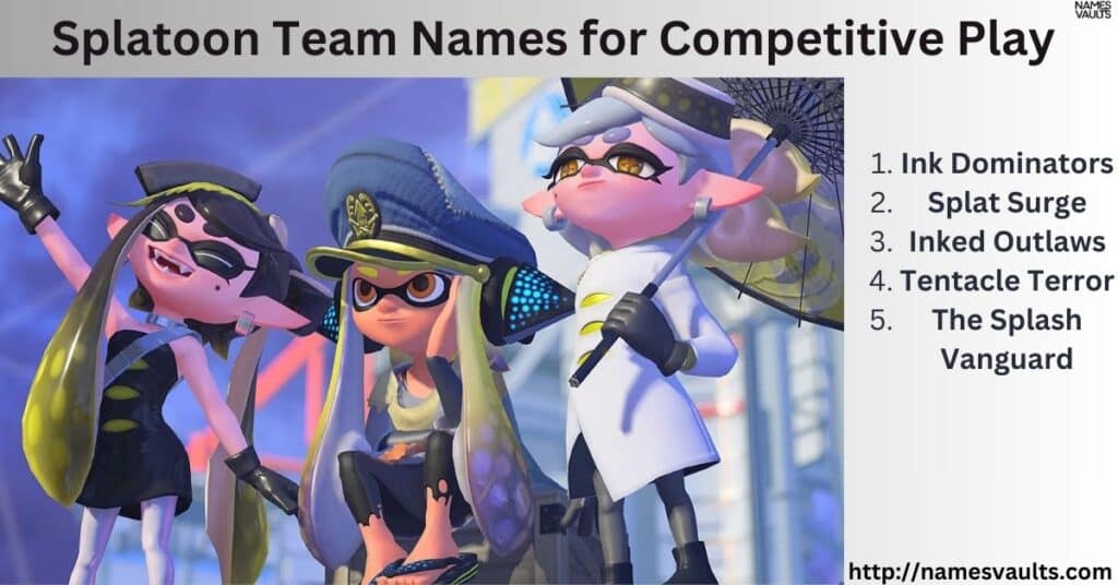 Splatoon Team Names for Competitive Play