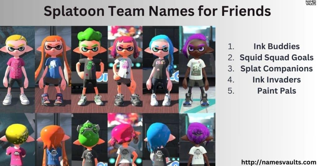 Splatoon Team Names for Friends