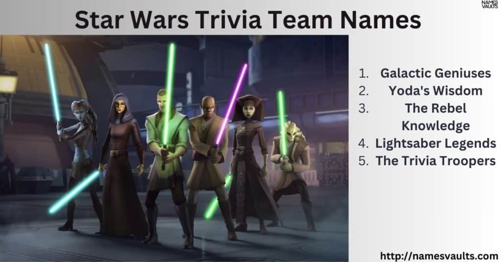 Star Wars Trivia Team Names