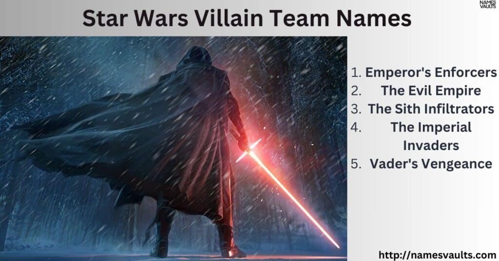 Star Wars Villain Team Names