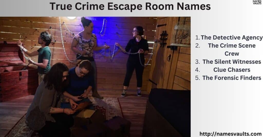 True Crime Escape Room Names