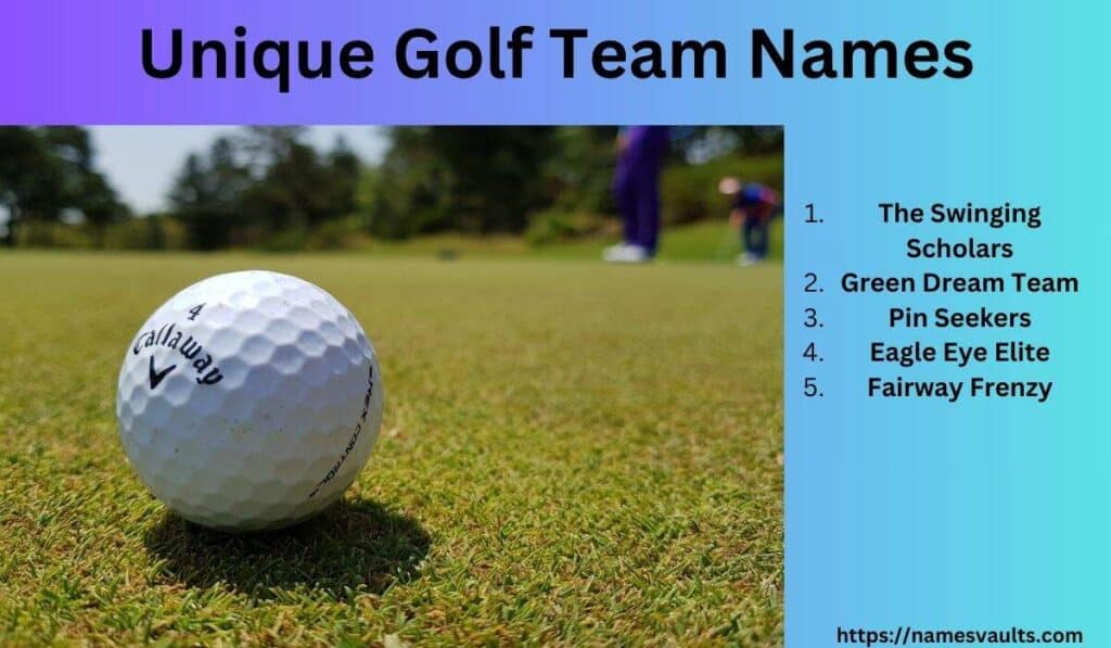 Unique Golf Team Names