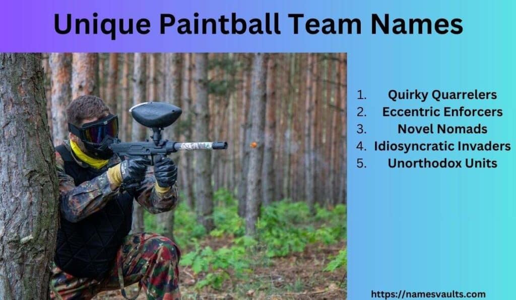 Unique Paintball Team Names