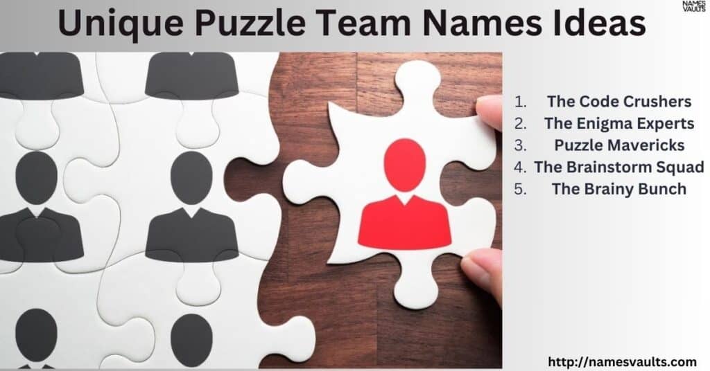 Unique Puzzle Team Names Ideas