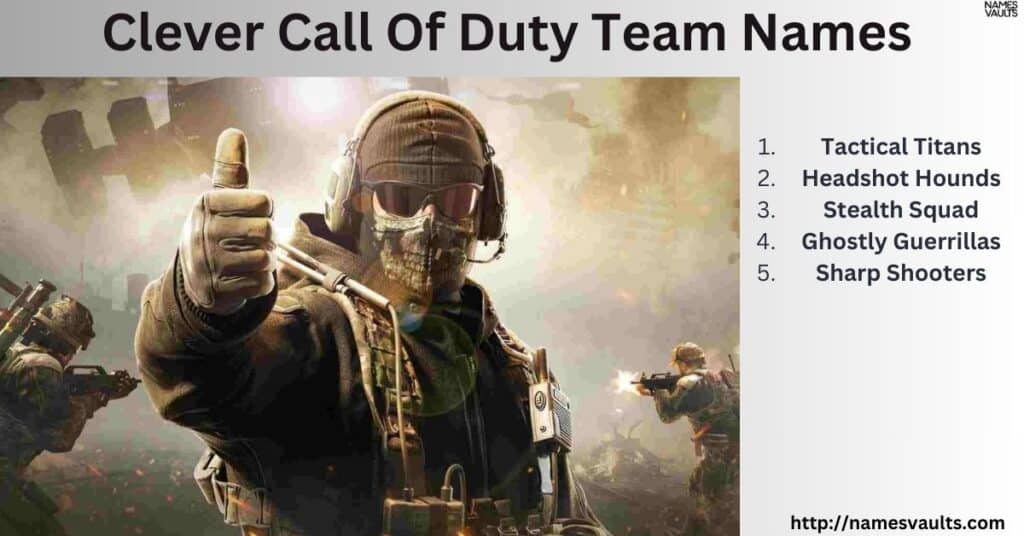 Clever Call Of Duty Team Names