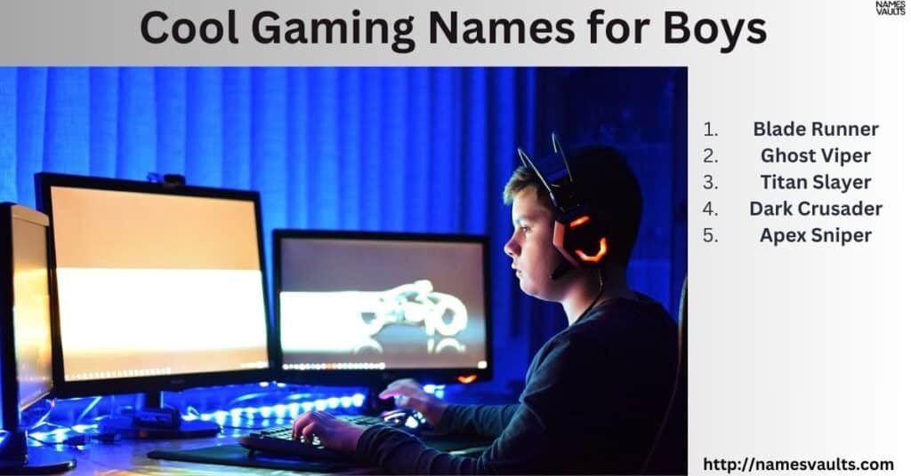 Cool Gaming Names for Boys