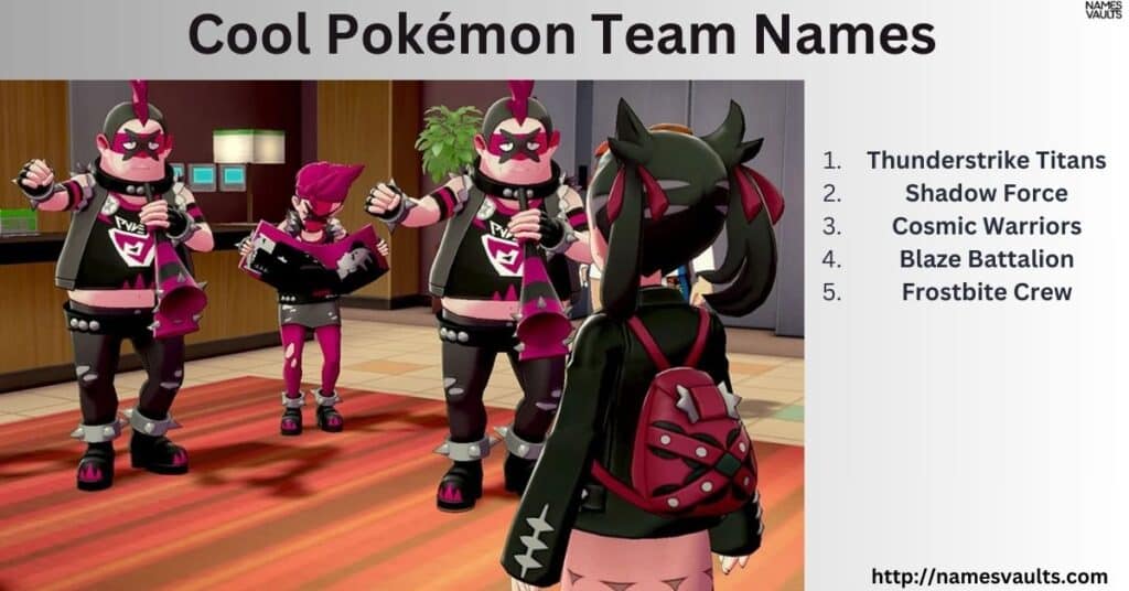 Cool Pokémon Team Names