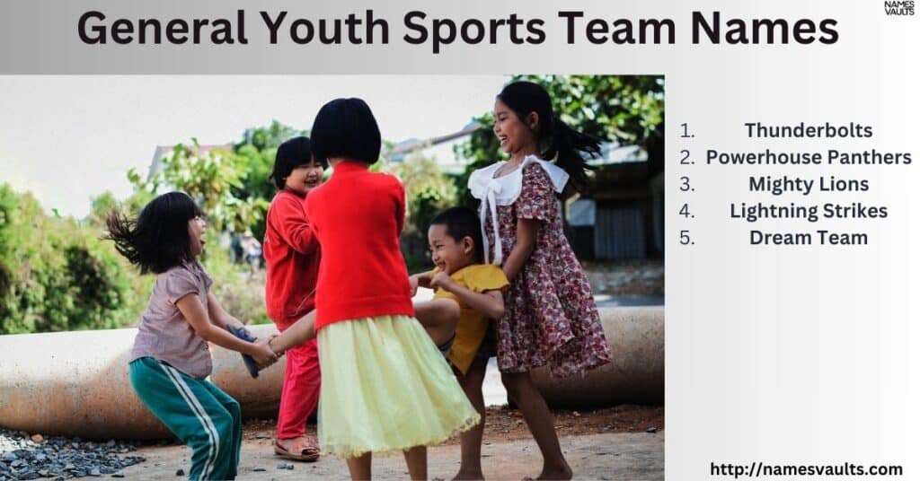 General Youth Sports Team Names