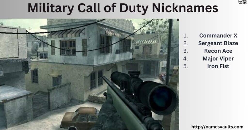 Military Call of Duty Nicknames