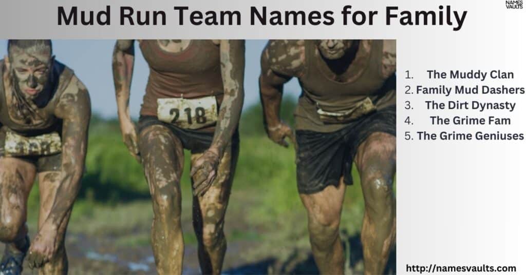 Mud Run Team Names for Family